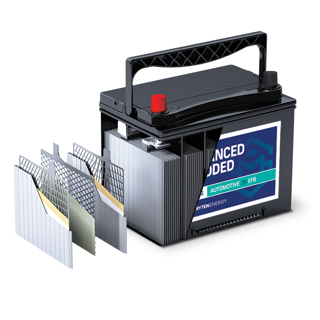 Enhanced Flooded Battery cutaway